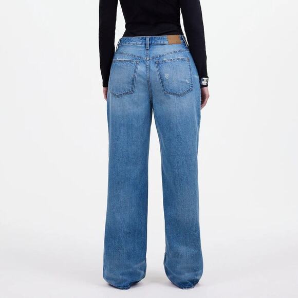 Madewell Curvy Low-Slung Baggy Jeans High Rise Wide Leg Hamburg Wash NWT 28 - Picture 2 of 9